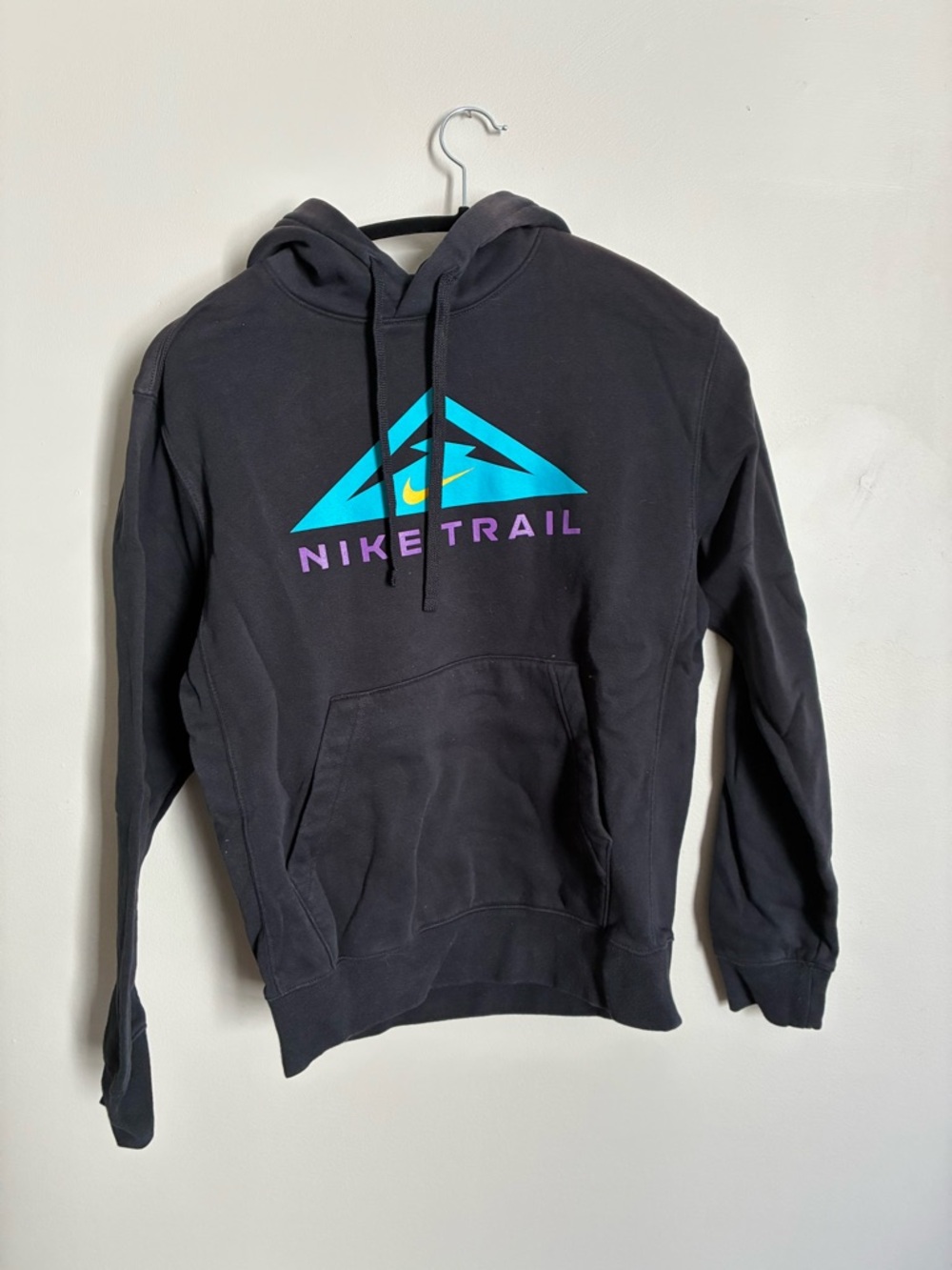 Nike Trail Black Hoodie with Teal & Purple Logo